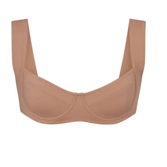🤎RARE SKIMS SWIM SHAPING UNLINED UNDERWIRE BIKINI TOP SIENNA XXS - Picture 2 of 4